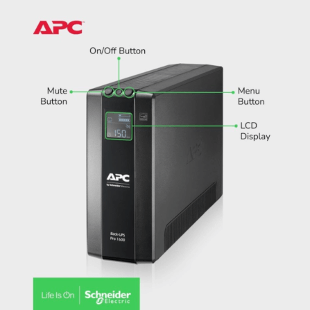 เครื่องสำรองไฟฟ้า APC 1600VA 960 วัตต์ รุ่น BR1600MI-3Y EASY UPS 8 ช่อง ป้องกัน ไฟตก ไฟเกิน_3